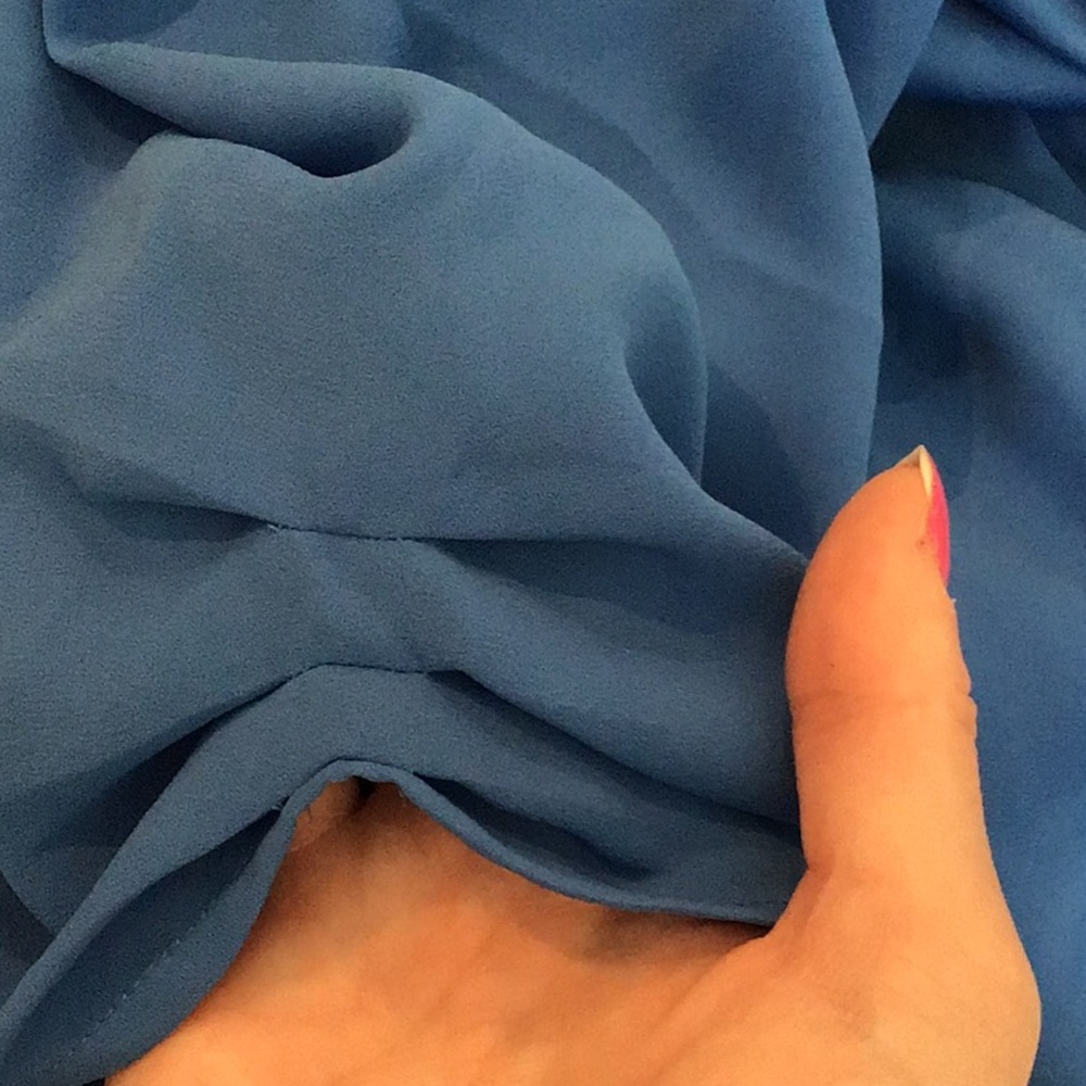 Ann Taylor LOFT blue short sleeve fit &flare dress - Picture 9 of 10